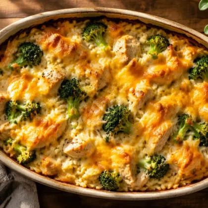 Easy Cheesy Chicken Orzo Casserole for Busy Weeknights