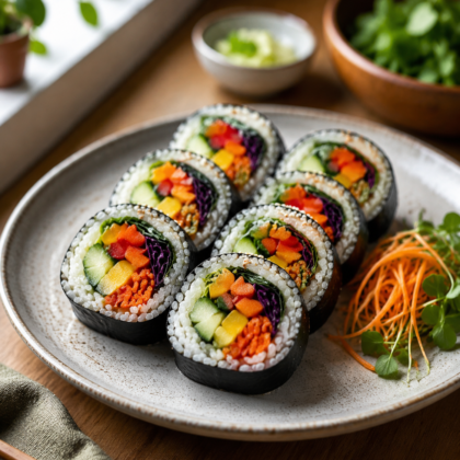 Sushi At Home: Easy Vegetable Sushi Rolls for Lunch